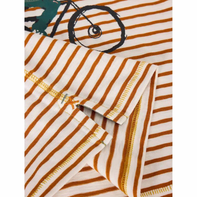 White Stuff LS Bear Stripe Graphic Tee image number 2